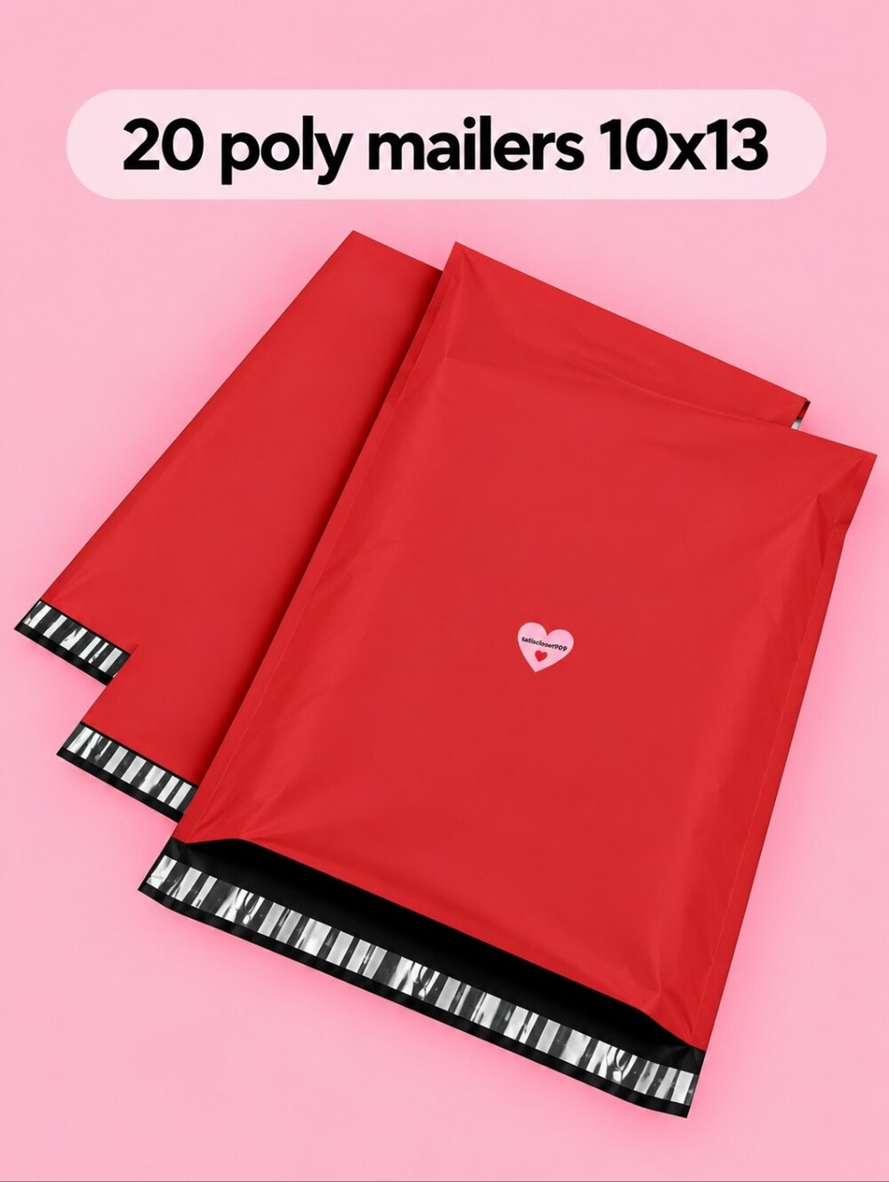 Red Poly Mailers - 20 Pack